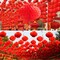 16 Pieces Chinese New Year Decorations Lanterns,10 Inch Red Paper Lantern Hanging for Celebration Chinese Spring Festival Decoration ,Chinese Party, Wedding and Restaurant,Asia home